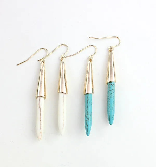 1 Pair Vacation Color Block Alloy Turquoise Women'S Drop Earrings