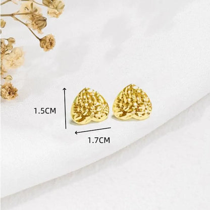 1 Pair Vacation Commute Geometric Round Asymmetrical Plating 304 Stainless Steel 18K Gold Plated Ear Studs