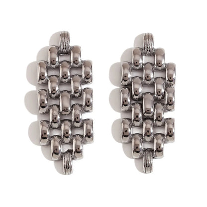 1 Pair Vacation French Style Modern Style Geometric 304 Stainless Steel 18K Gold Plated Drop Earrings