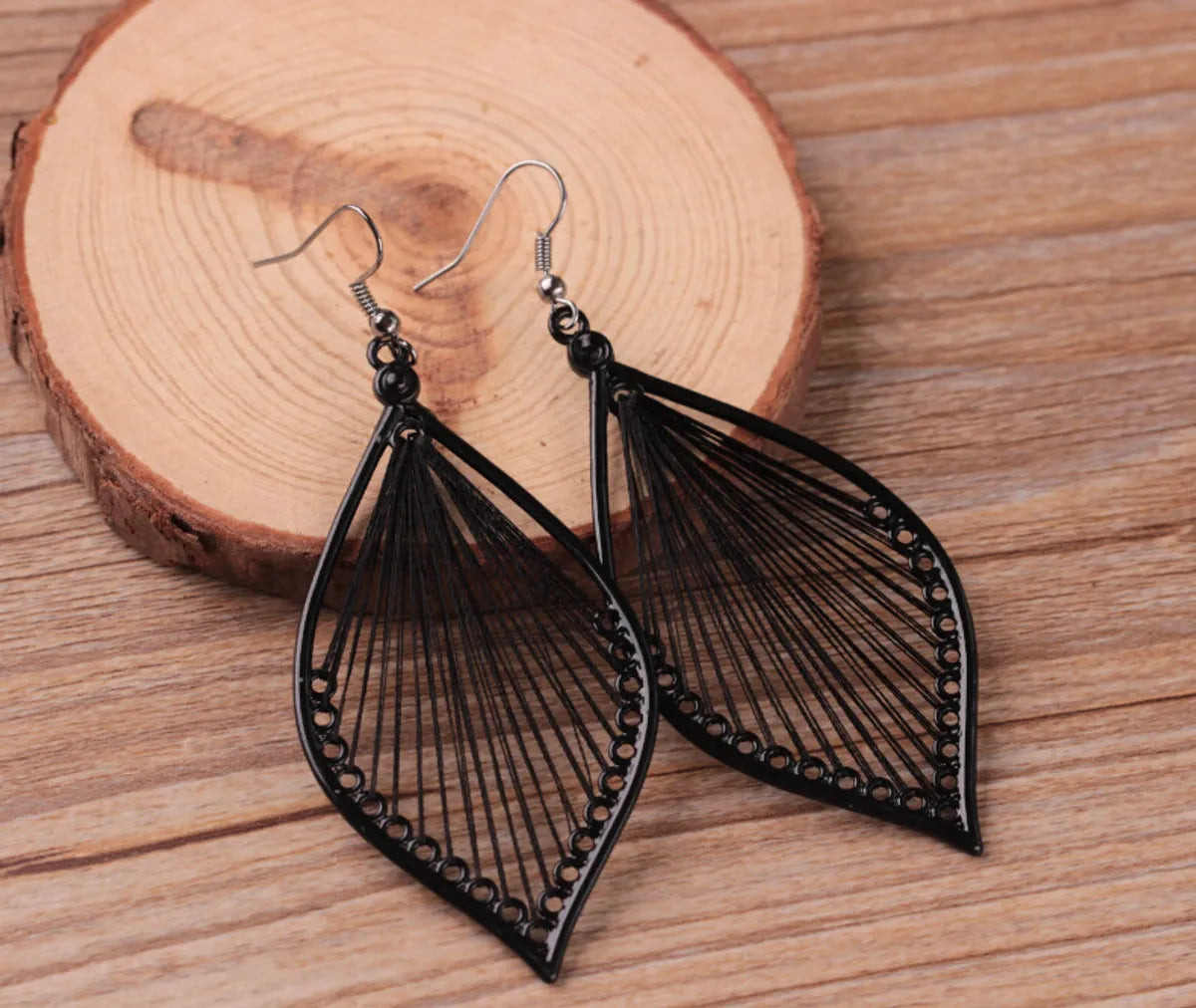 1 Pair Vacation Leaf Alloy Plating Women's Drop Earrings