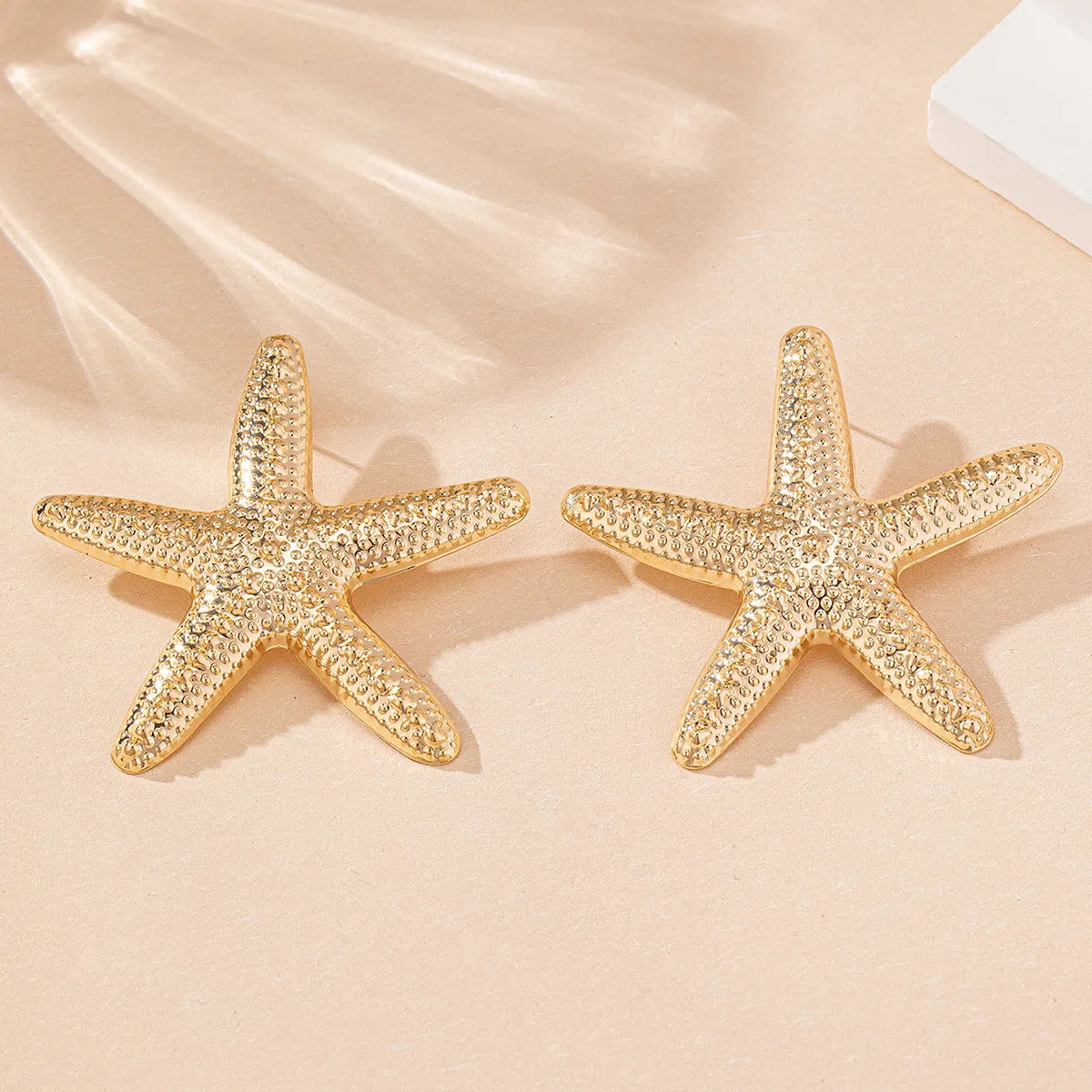 1 Pair Vacation Marine Style Starfish Iron Ear Studs