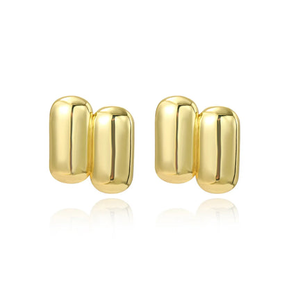 1 Pair Vacation Modern Style Geometric Plating Copper 18K Gold Plated Ear Studs