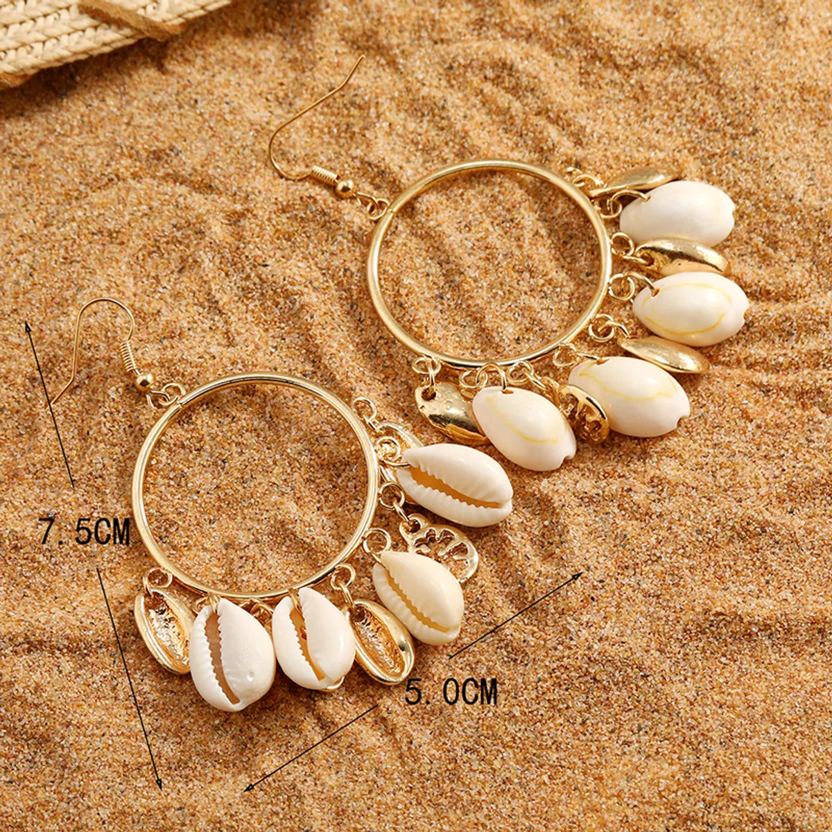 1 Pair Vacation Shell Shell Drop Earrings