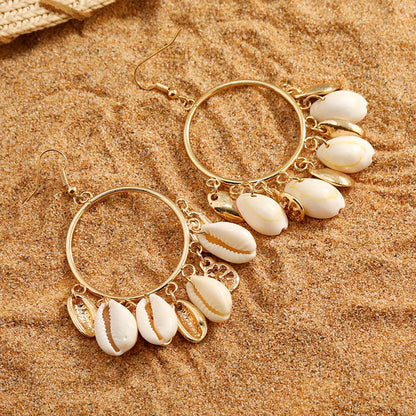 1 Pair Vacation Shell Shell Drop Earrings