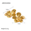 1 Pair Vacation Simple Style Flower Plating Inlay 304 Stainless Steel Zircon 18K Gold Plated Ear Studs