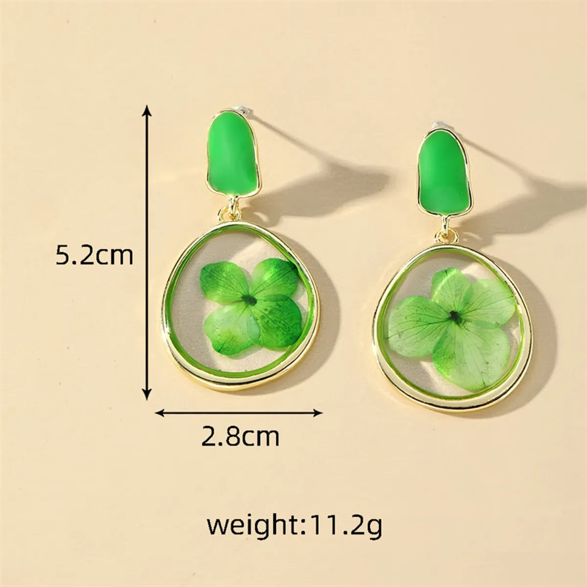 1 Pair Vacation Simple Style Flower Resin Drop Earrings