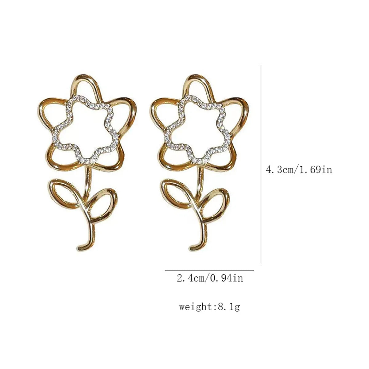 1 Pair Vacation Simple Style Solid Color Inlay Stainless Steel Zircon Ear Studs