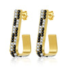 1 Pair Vacation Square Plating Inlay Stainless Steel Zircon Earrings