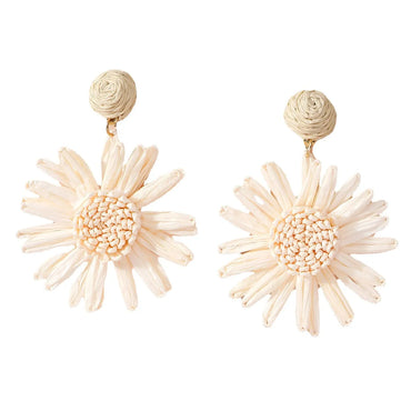 1 Pair Vacation Sweet Flower Polyester Drop Earrings