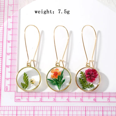 1 Pair Vacation Sweet Simple Style Flower Resin Drop Earrings