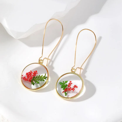 1 Pair Vacation Sweet Simple Style Flower Resin Drop Earrings