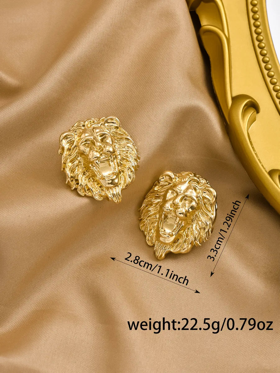 1 Pair Vintage Style Animal Plating Inlay Alloy Resin Gold Plated Ear Studs