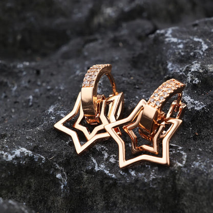 1 Pair Vintage Style Bell Plating Inlay Copper Zircon 24k Gold Plated Rose Gold Plated Ear Studs