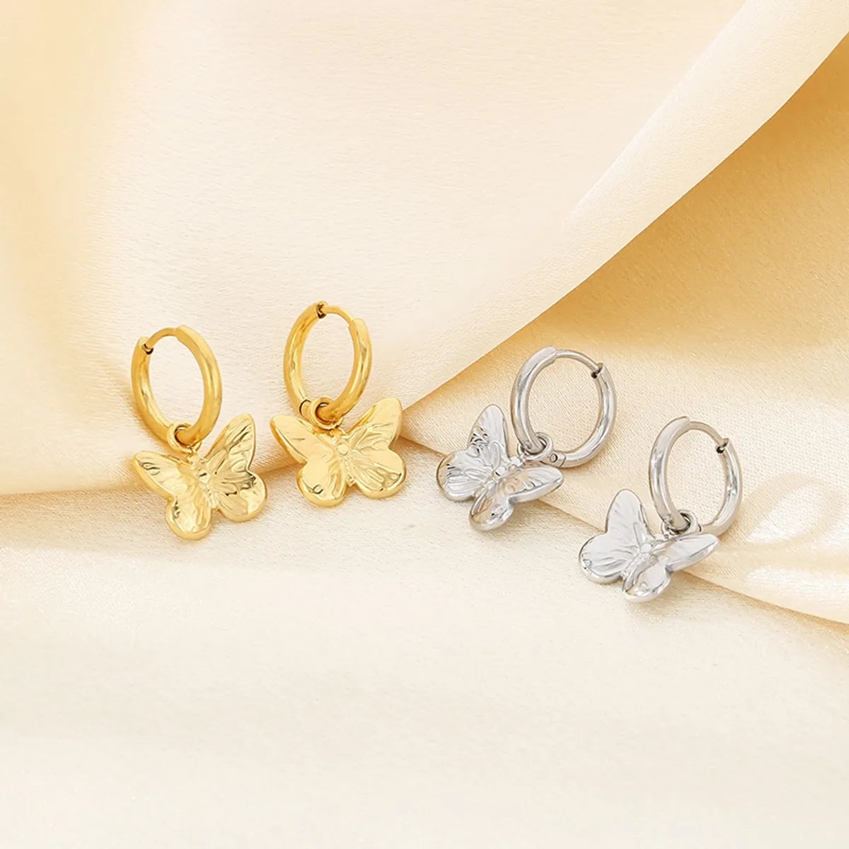 1 Pair Vintage Style Bow Knot Plating 304 Stainless Steel 18K Gold Plated Ear Studs