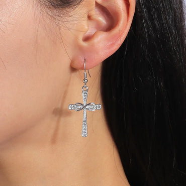 1 Pair Vintage Style Cross Alloy Ear Hook