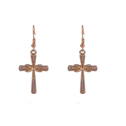 1 Pair Vintage Style Cross Alloy Ear Hook