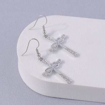 1 Pair Vintage Style Cross Alloy Ear Hook