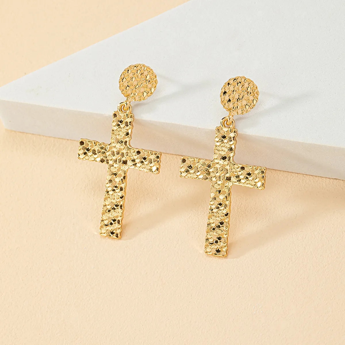 1 Pair Vintage Style Cross Alloy Plating Women's Drop Earrings