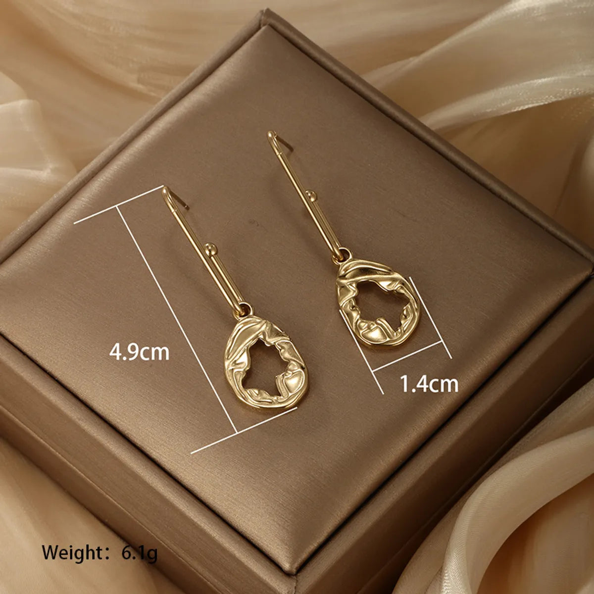 1 Pair Vintage Style Exaggerated Xuping Irregular Oval Plating Hollow Out Inlay Stainless Steel Artificial Pearls 14k Gold Plated Drop Earrings