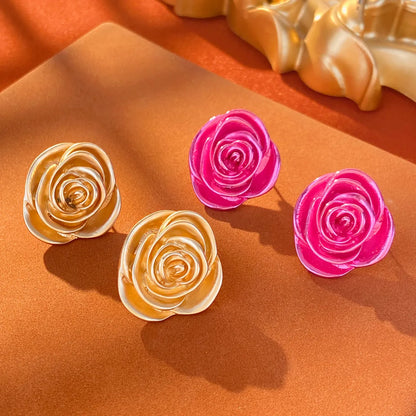 1 Pair Vintage Style Flower Plating Alloy Ear Studs