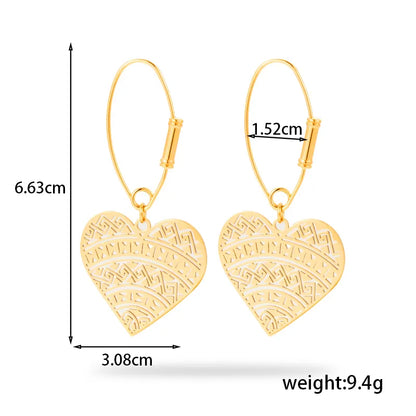 1 Pair Vintage Style French Style Simple Style Flower Ginkgo Leaf Fish Tail Plating 304 Stainless Steel Drop Earrings