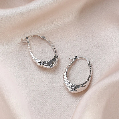 1 Pair Vintage Style Geometric Alloy Silver Plated Earrings