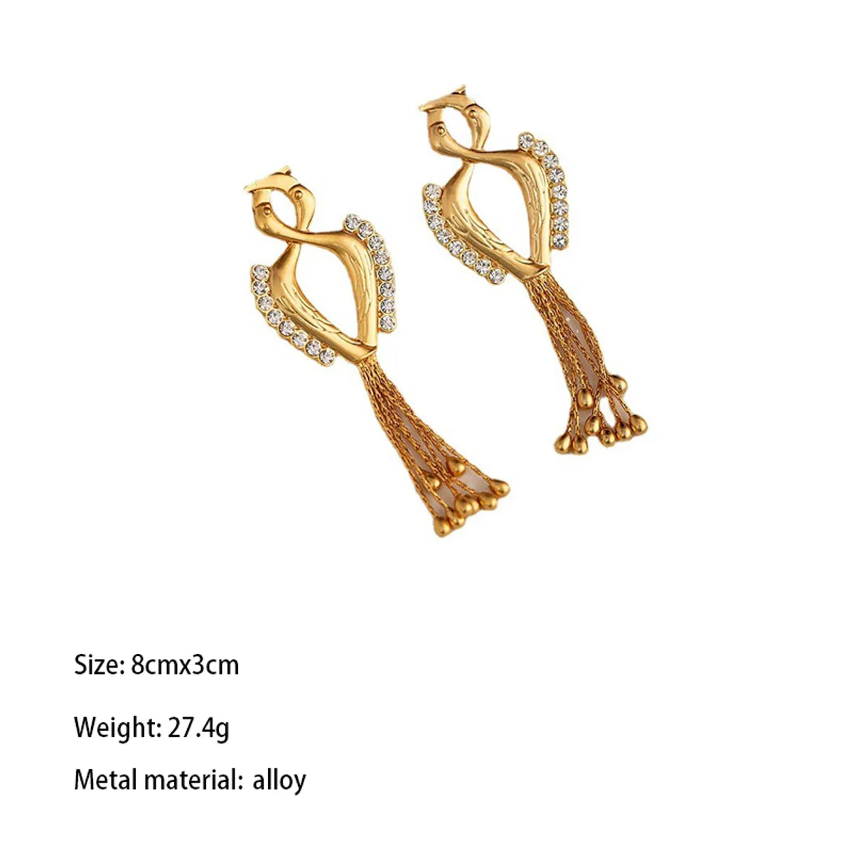 1 Pair Vintage Style Geometric Plating Alloy 18K Gold Plated Drop Earrings