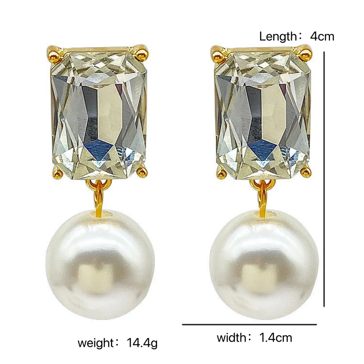 1 Pair Vintage Style Geometric Round Square Alloy Drop Earrings