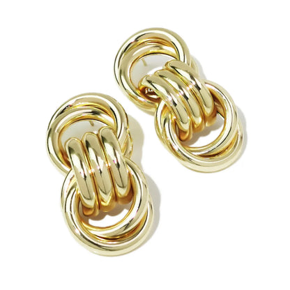 1 Pair Vintage Style Geometric Solid Color Plating Alloy Drop Earrings