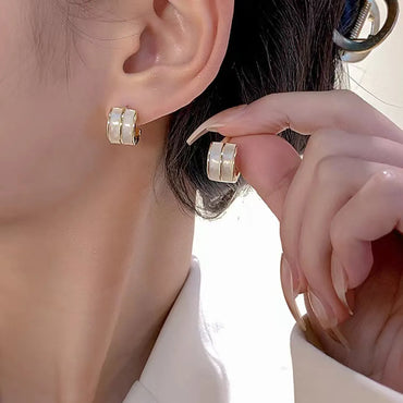 1 Pair Vintage Style Korean Style C Shape Alloy Ear Studs