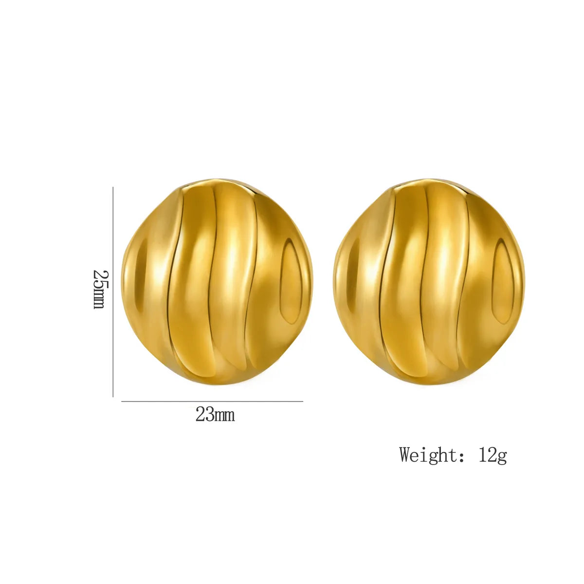 1 Pair Vintage Style Roman Style British Style Irregular Round Heart Shape Plating Inlay 304 Stainless Steel Artificial Pearls 18K Gold Plated K Gold Plated Ear Studs