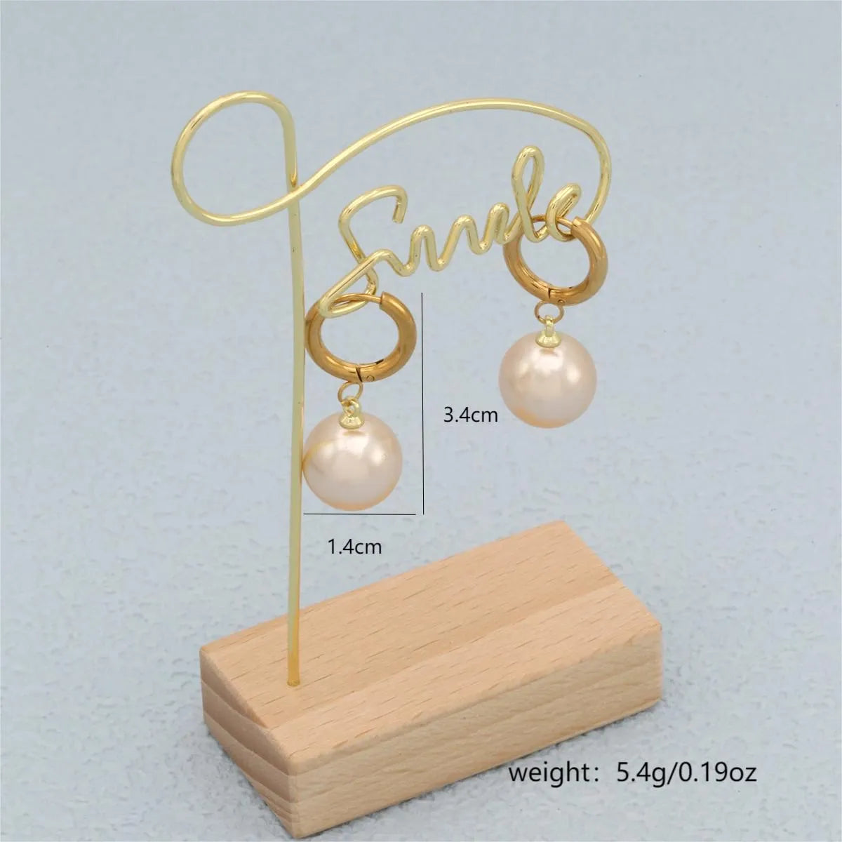 1 Pair Vintage Style Romantic Simple Style Round Plating Inlay 304 Stainless Steel Pearl 18K Gold Plated Drop Earrings