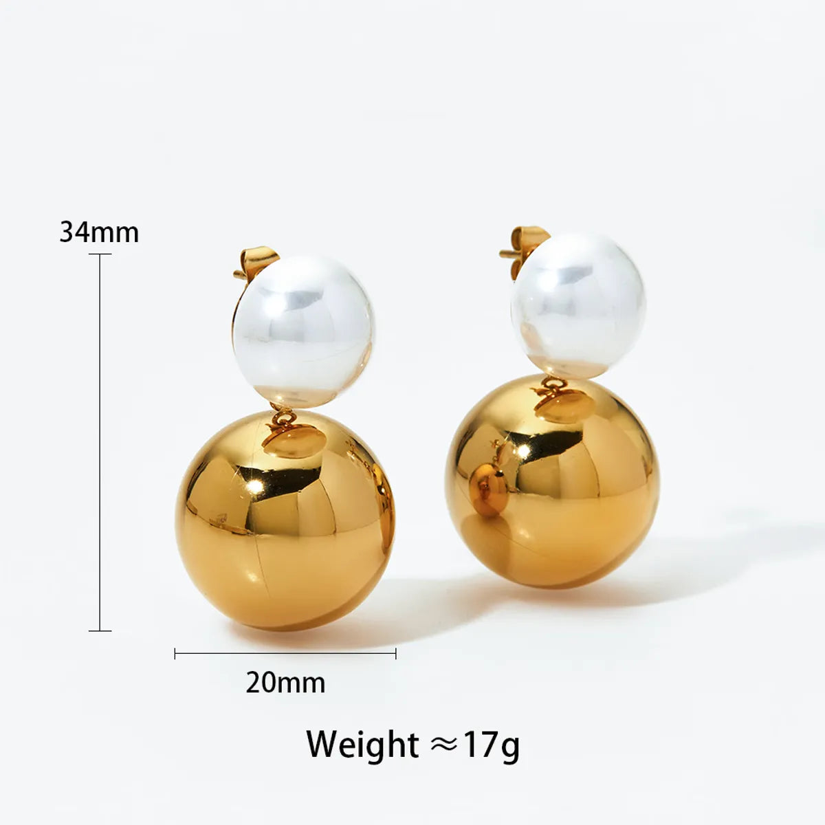 1 Pair Vintage Style Round Plating Stainless Steel Drop Earrings