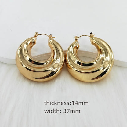 1 Pair Vintage Style Simple Style Classic Style U Shape Geometric Water Droplets Asymmetrical Irregular 304 Stainless Steel 18K Gold Plated Earrings Ear Studs