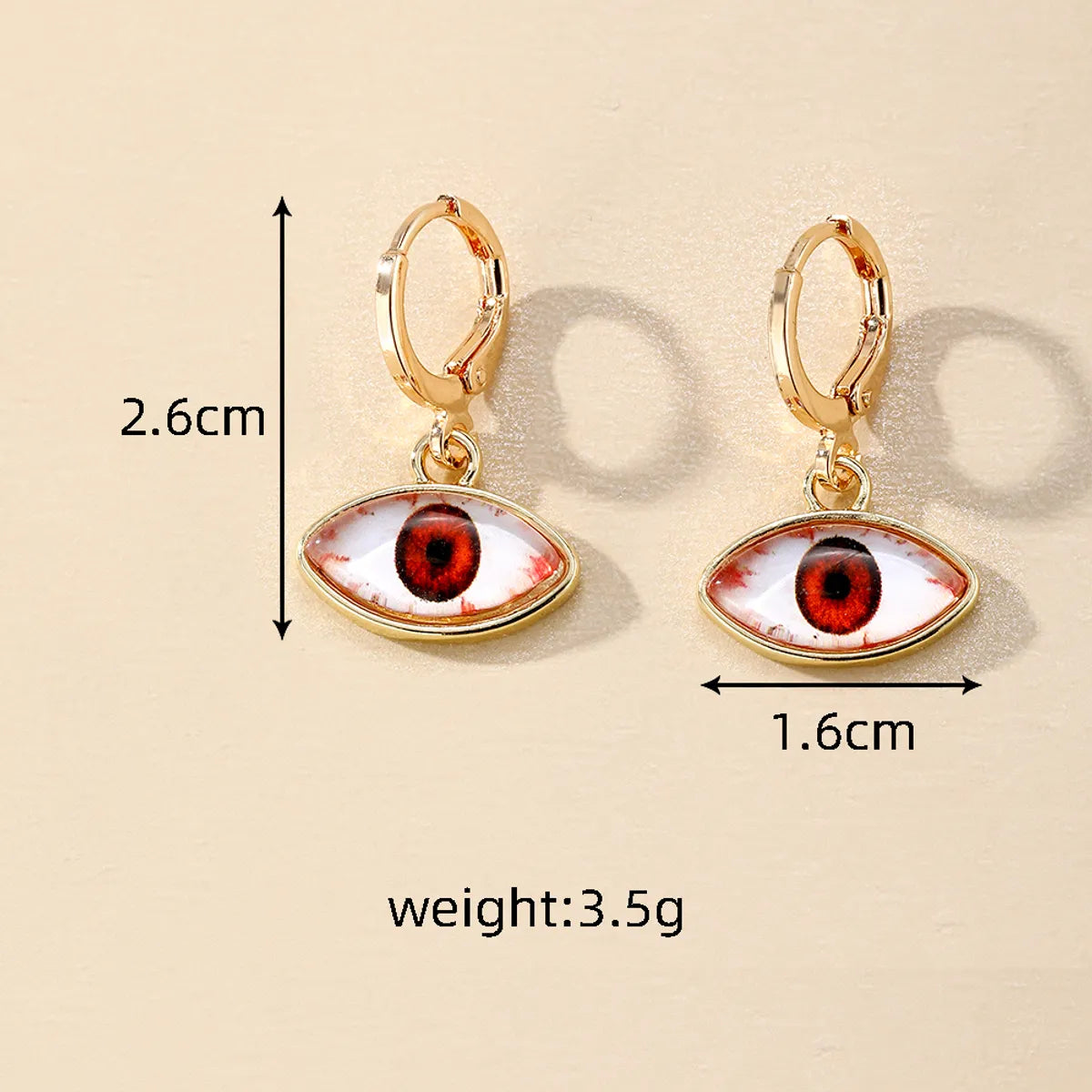 1 Pair Vintage Style Simple Style Eye Plating Alloy Glass Silver Plated Drop Earrings