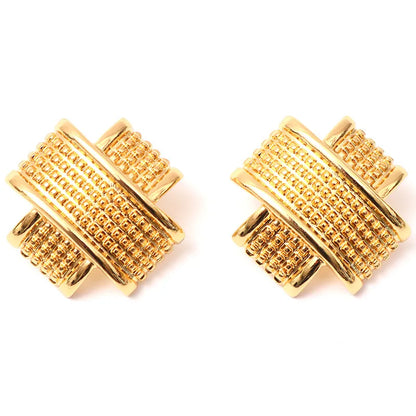 1 Pair Vintage Style Simple Style Geometric 304 Stainless Steel 18K Gold Plated Ear Studs