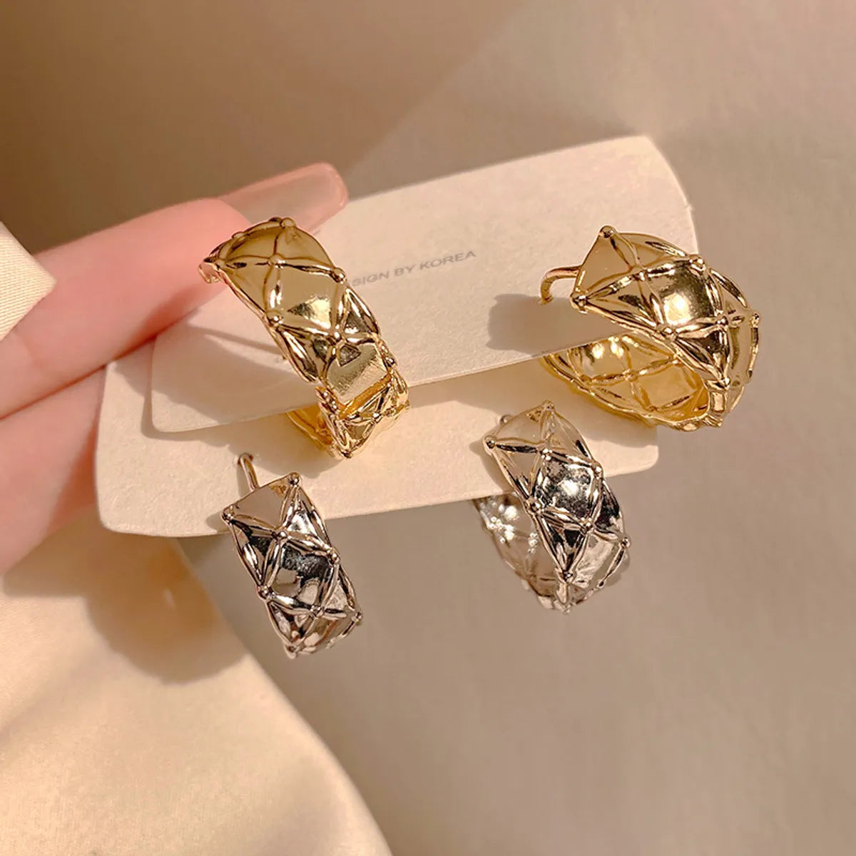 1 Pair Vintage Style Simple Style Geometric Alloy Gold Plated Silver Plated Earrings