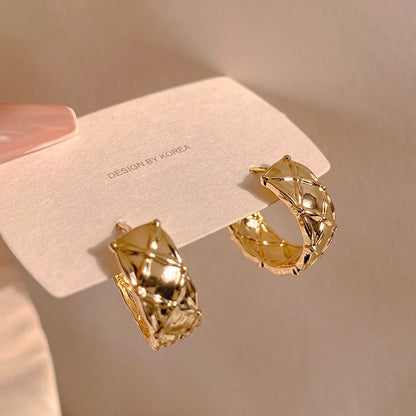 1 Pair Vintage Style Simple Style Geometric Alloy Gold Plated Silver Plated Earrings