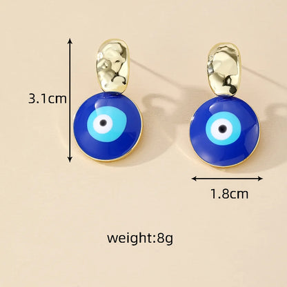 1 Pair Vintage Style Simple Style Heart Shape Eye Zinc Alloy Drop Earrings