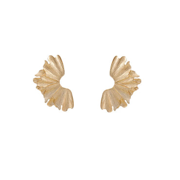 1 Pair Vintage Style Simple Style Leaves Plating Alloy Gold Plated Ear Studs