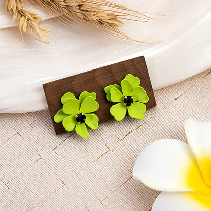 1 Pair Vintage Style Simple Style Roman Style Flower Alloy Ear Studs