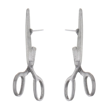 1 Pair Vintage Style Simple Style Scissors Plating Alloy 14k Gold Plated Silver Plated Ear Studs