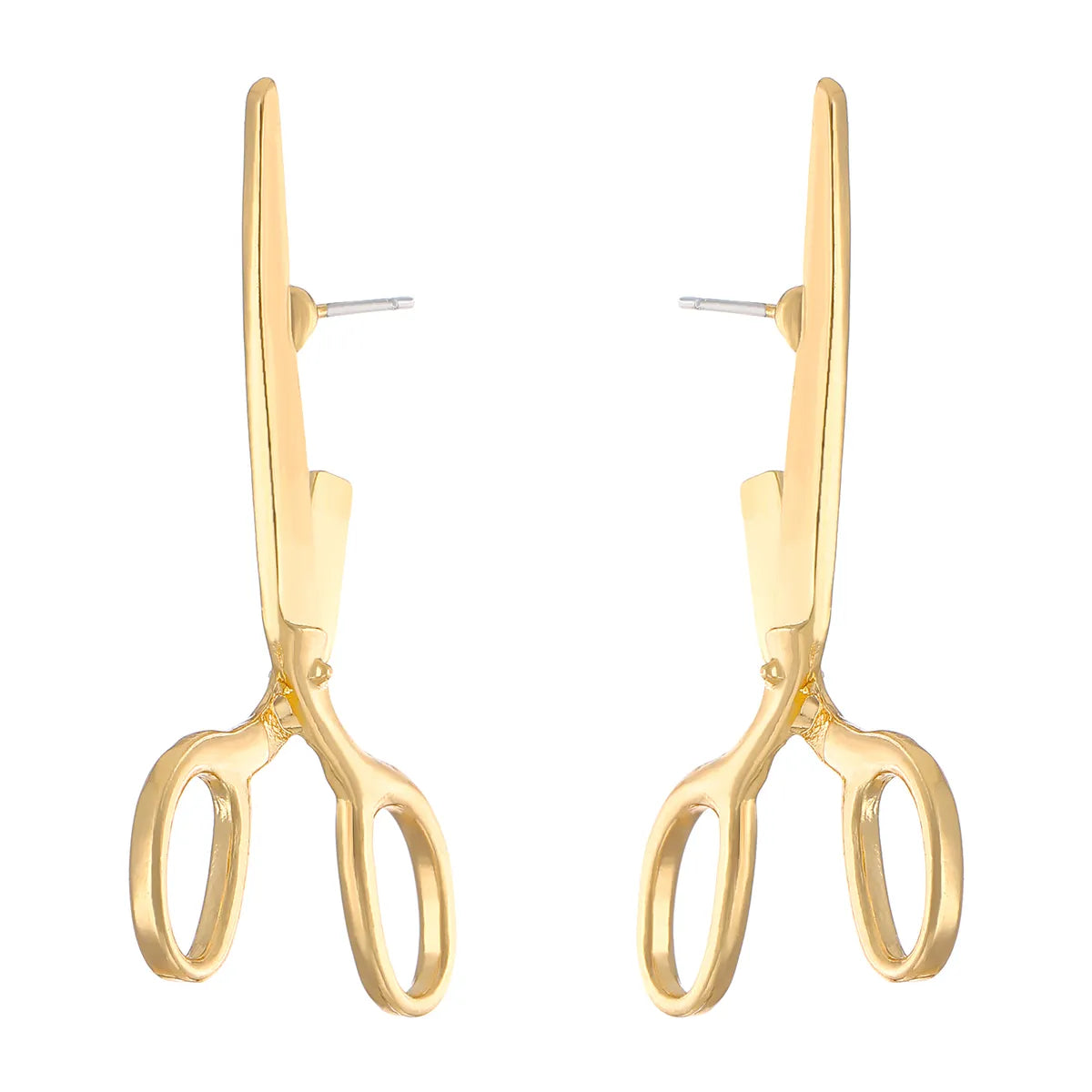 1 Pair Vintage Style Simple Style Scissors Plating Alloy 14k Gold Plated Silver Plated Ear Studs