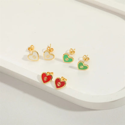 1 Pair Vintage Style Simple Style Star Plating Inlay Copper Zircon 14K Gold Plated Ear Studs