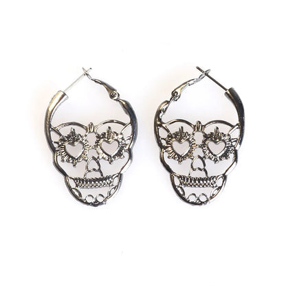 1 Pair Vintage Style Skull Plating Alloy Earrings