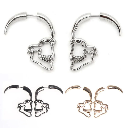 1 Pair Vintage Style Skull Plating Alloy Earrings