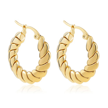 1 Pair Vintage Style Twist Alloy Earrings