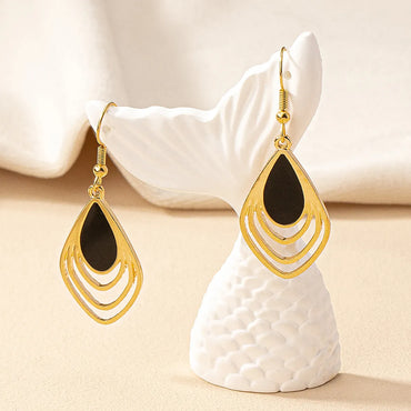 1 Pair Vintage Style Water Droplets Plating Alloy Drop Earrings