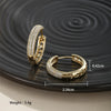 1 Pair Xuping Simple Style Circle Copper Alloy Artificial Gemstones 14k Gold Plated 18k Gold Plated White Gold Plated Hoop Earrings