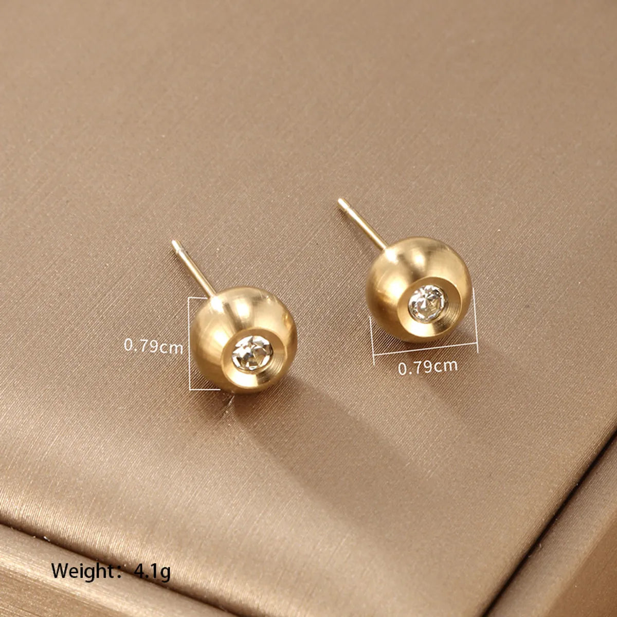 1 Pair Xuping Simple Style Commute Coconut Tree Heart Shape Butterfly Plating Inlay Stainless Steel Artificial Gemstones 14k Gold Plated Ear Studs